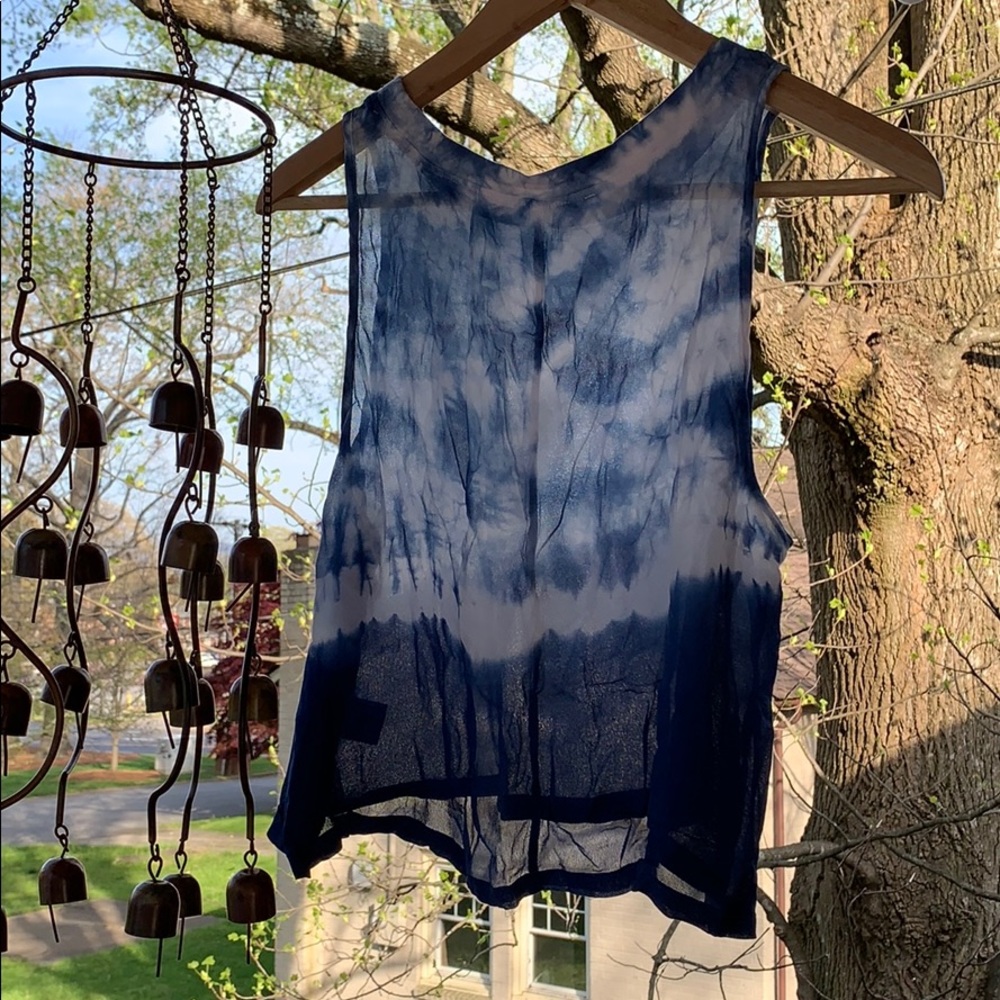 Tie die sheer tank